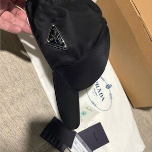 Prada Nylon Hat Cap Symbole Re-nylon Size Large